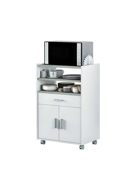 Ayden White and Grey Kitchen Trolley, 2918