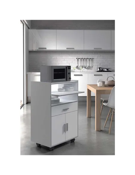 Ayden White and Grey Kitchen Trolley, 2918