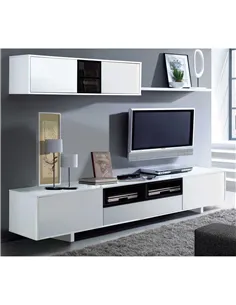 Belas White Gloss TV Complete Wall Cabinet, 2458