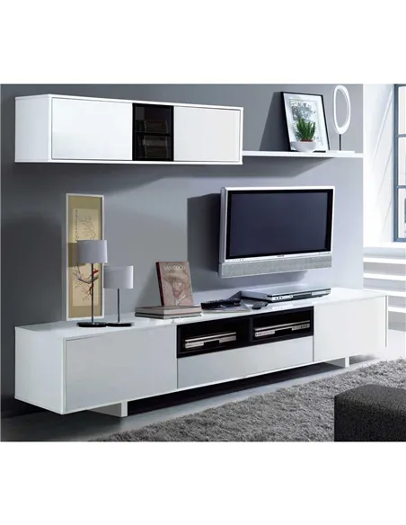 Belas White Gloss TV Complete Wall Cabinet, 2458