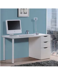 Blanco Artic White Desk With 3 Drawers, 2490 2