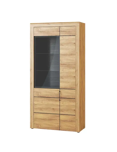 Camar Large Oak Effect 2 Door Display Cabinet K12, 2707