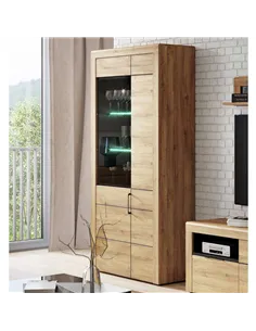 Camar Large Oak Effect 2 Door Display Cabinet K12, 2707 2