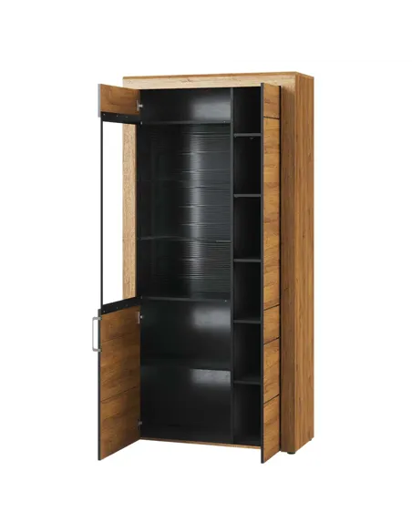 Camar Large Oak Effect 2 Door Display Cabinet K12, 2707