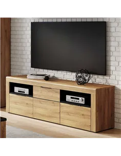 Camar Large Oak Effect 2 Drawer TV Cabinet K25, 2708 2