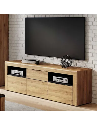 Camar Large Oak Effect 2 Drawer TV Cabinet K25, 2708