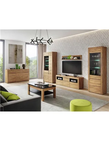 Camar Large Oak Effect 2 Drawer TV Cabinet K25, 2708