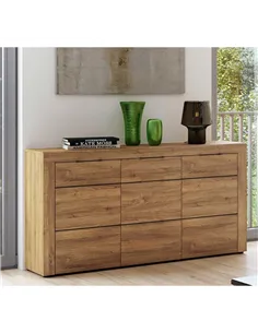 Camar Large Oak Effect 3 Drawer Sideboard K45, 2706 2