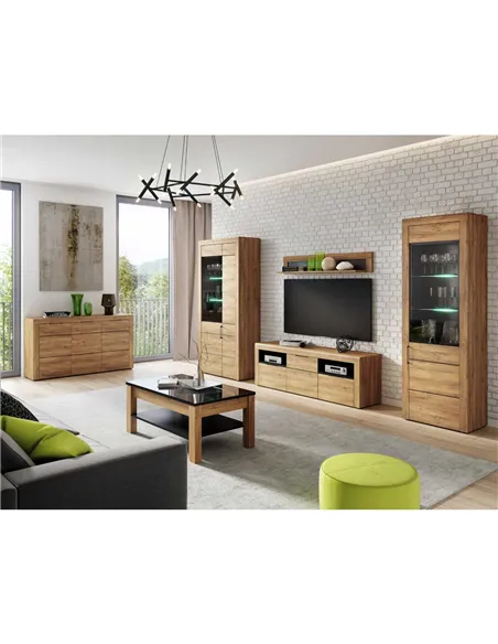 Camar Large Oak Effect 3 Drawer Sideboard K45, 2706