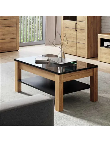Camar Oak Effect and Black Gloss Coffee table K41, 2711