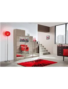 Carrera Mirrored and Oak Effect Tall 4 Drawer Shoe Cabinet, 3137 2