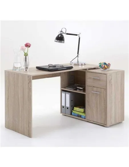 Carin Corner Flexi Desk Oak Effect, 2561