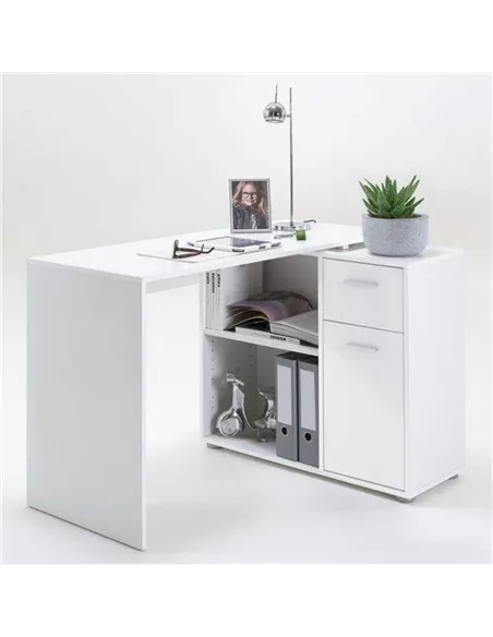 Carin Corner Flexi Desk White, 2560