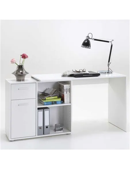 Carin Corner Flexi Desk White, 2560