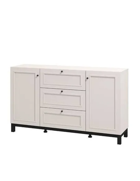 Cassio Cashmere Taupe Panelled Sideboard, 3439