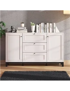 Cassio Cashmere Taupe Panelled Sideboard, 3439 2