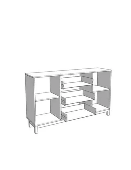 Cassio Cashmere Taupe Panelled Sideboard, 3439