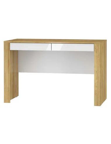 Cadillac Oak Effect and White Gloss Computer Desk, 3176