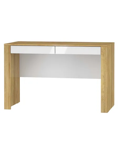 Cadillac Oak Effect and White Gloss Computer Desk, 3176