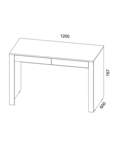 Cadillac Oak Effect and White Gloss Computer Desk, 3176