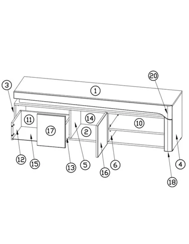 Cadillac Oak Effect And White Gloss TV Unit With Lights, 3180