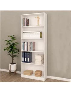 Cordoba Large Artic White Bookcase Bookshelf, 3291