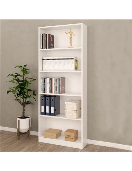 Cordoba Large Artic White Bookcase Bookshelf, 3291