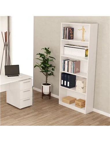 Cordoba Large Artic White Bookcase Bookshelf, 3291