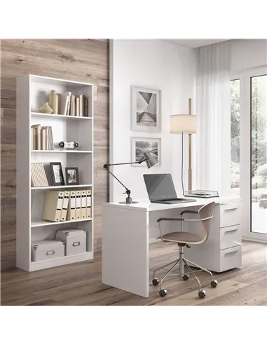 Cordoba Large Artic White Bookcase Bookshelf, 3291