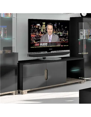 Costa BLACK Gloss TV unit, 2518