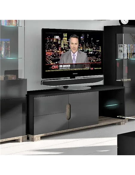 Costa BLACK Gloss TV unit, 2518