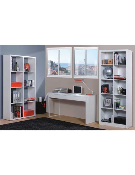 Cuba White Gloss Desk With Drawers, 2489