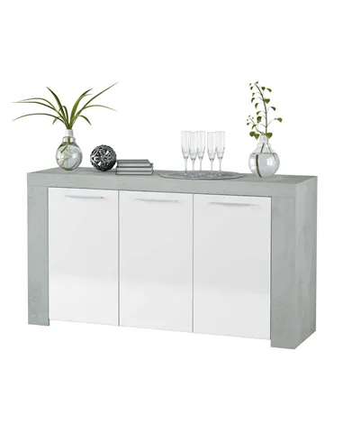 Curro White Gloss and Grey Sideboard, 2904