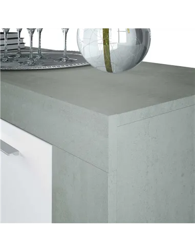 Curro White Gloss and Grey Sideboard, 2904