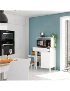 Denby White And Oak 2 Door Utility Kitchen Cupboard, 3032 2