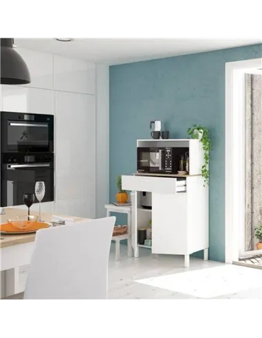 Denby White And Oak 2 Door Utility Kitchen Cupboard, 3032