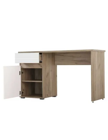Elano Oak and White Gloss Desk, 3037