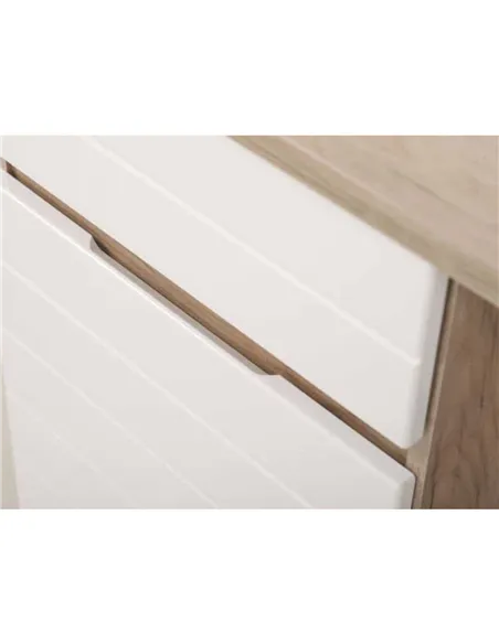 Elano Oak and White Gloss Desk, 3037