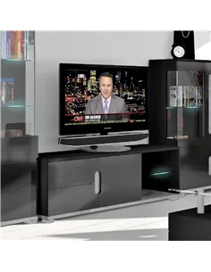 Elise Black High Gloss And Grey TV Unit T63, 3023