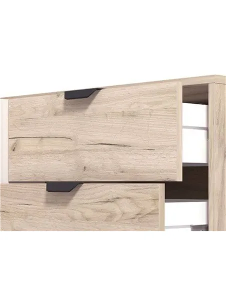 Evandria Grey Oak Effect And Cashmere Slatted Sideboard, 3445