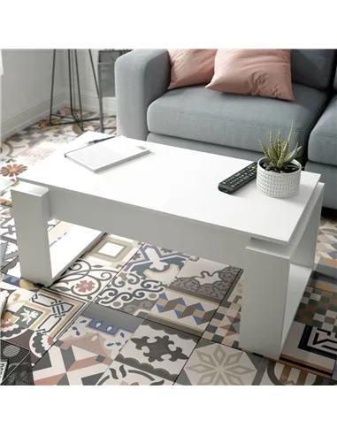 Felix White Coffee Table with Lift up Storage, 3082