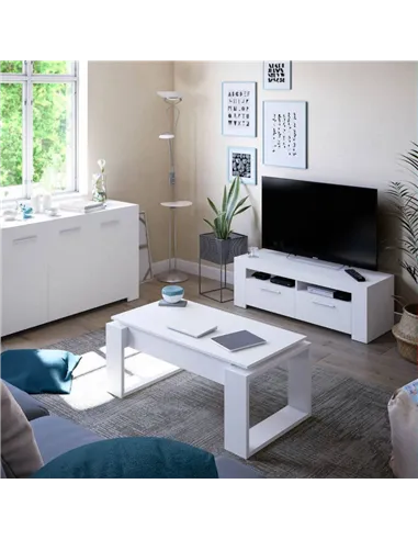 Felix White Coffee Table with Lift up Storage, 3082