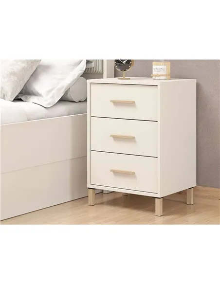 Granada Cashmere And Artisan Oak Effect Bedside Table, 3414