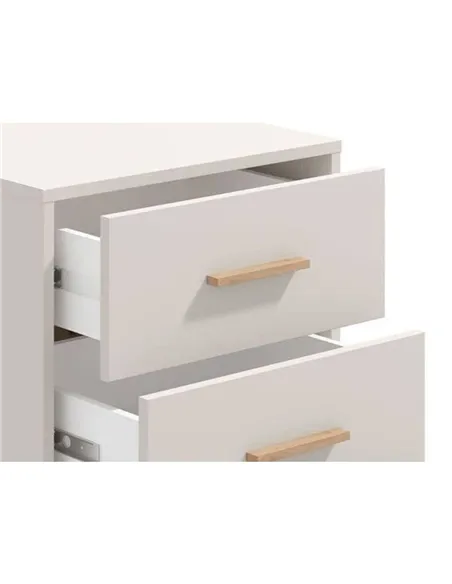 Granada Cashmere And Artisan Oak Effect Bedside Table, 3414