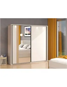 Granada Cashmere And Artisan Oak Effect Sliding Door Wardrobe 220cm, 3411