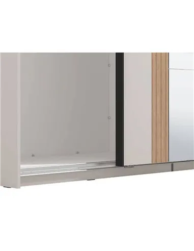 Granada Cashmere And Artisan Oak Effect Sliding Door Wardrobe 220cm, 3411