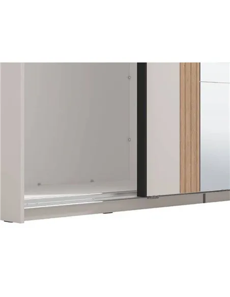 Granada Cashmere And Artisan Oak Effect Sliding Door Wardrobe 220cm, 3411