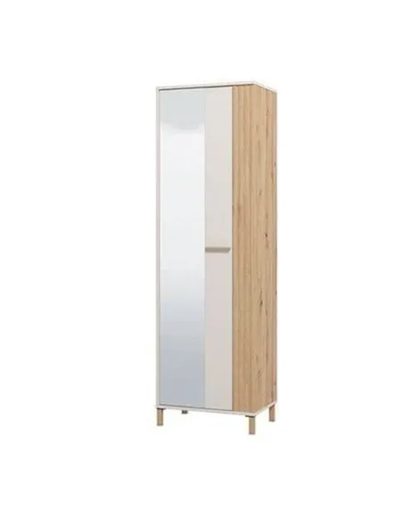 Granada Cashmere And Artisan Oak Effect Slim Narrow Wardrobe, 3454