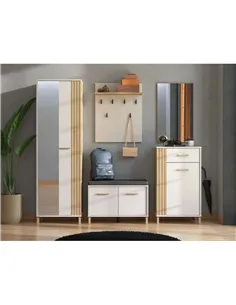 Granada Cashmere And Artisan Oak Effect Slim Narrow Wardrobe, 3454 2