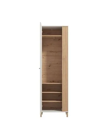 Granada Cashmere And Artisan Oak Effect Slim Narrow Wardrobe, 3454